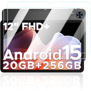 Screen Protector for DOOGEE T36 (2025) Tablet 12 inch Android 15 Tablet,Anti-Scratch 9H Hardness Touch Sensitive 2.5D Rounded Edges Bubble Free Easy to Install,2 Pack.
