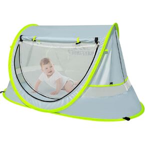 Wayfinder Large Pop-Up Beach Tent, Toddler Travel Tent with UV Protection, Portable Sun Shade, Mosquito Net, UPF 50+, Water Resistant, Modern Style, Perfect for Beach, Traveling, Picnic