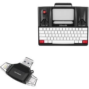 BoxWave Smart Gadget Compatible with Astrohaus Freewrite Smart Typewriter (2nd Gen) - AllReader SD Card Reader, microSD Card Reader SD Compact USB - Jet Black