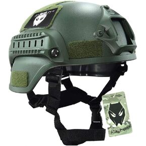 ATAIRSOFT Tactical Airsoft Paintball MICH 2000 Helmet with Side Rail & NVG Mount