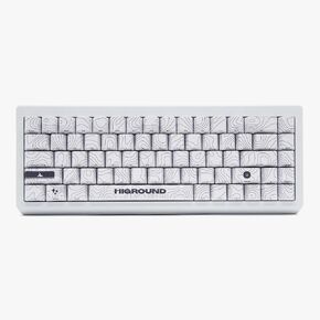 Higround Summit 2.0 SNOWSTONE 65% Mechanical USB Wired Gaming Keyboard, Dreamland Linear Switches, Programable RGB, Hot-Swappable, Deep Thock Creamy Sounding PC Keyboard