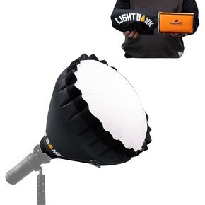 Flynoodle AIR Dome 40 Mini Softbox, Lightweight Inflatable Softbox for 100W & Below Power Light Source and Standard Cover for Industry 8-10CM, Double Air Valve Design, No Skeleton, No Steel Bar