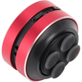 Ultra Mini Bone Conduction Speakers, Turn Anythin into Speaker with Suction Cup, Stereo Bass Portable Small True Speakers Sound Box for Home,Outdoor,Travel (Red)