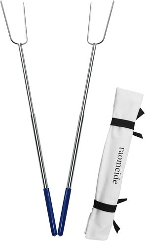 32" Heavy Duty Hot Dog Roasting Sticks for Campfire, Smores Sticks for Fire Pit Long, Marshmallows Skewers (2 Pack) in Kuwait