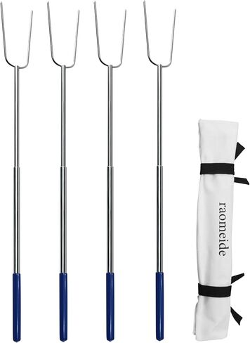 32" Heavy Duty Hot Dog Roasting Sticks for Campfire, Smores Sticks for Fire Pit Long, Marshmallows Skewers (2 Pack) in Kuwait