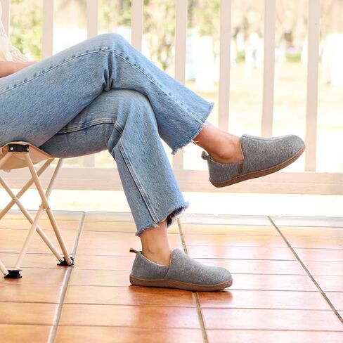 LongBay Women's Memory Foam House Shoes Cozy Brushed Jersey Slippers for Indoor Outdoor in Kuwait