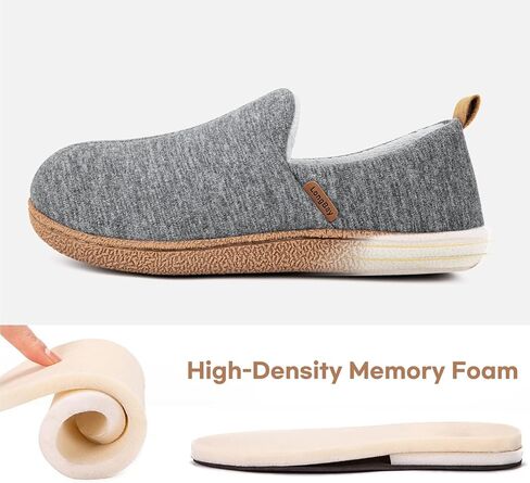 LongBay Women's Memory Foam House Shoes Cozy Brushed Jersey Slippers for Indoor Outdoor in Kuwait