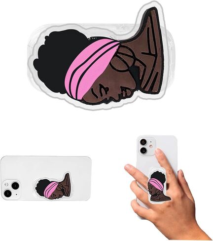 Phone Grip Cute 2D Shape Collapsible Expandable, Smartphone Tablet Cell Phone Grip Stand Holder (Cherry-9) in Saudi Arabia