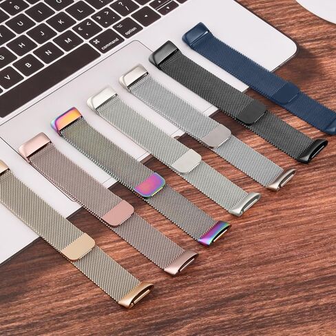 Meliya for Fitbit Charge 6 Bands Women Men, Stainless Steel Metal Mesh Loop Adjustable Magnetic Wristband Replacement Straps Compatible with Fitbit Charge 6 Fitness Tracker in Saudi Arabia