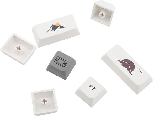 131 Keys PBT Japanese Keycaps XDA Profile White Grey Simple Style Suitable for Cherry Gateron MX Switches Mechanical Gaming Keyboard in Saudi Arabia