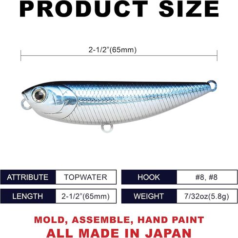Lucky Craft Sammy 65 ، Freshwater Lake Bass Bass Fishing Exprice ، Topwater ، Smallmouth ، Floating ، الفوز بالبطولة ، المشي الكمال الكلب ، معدات الصيد ، إكسسوارات الصيد ، صيد الأسماك in Kuwait