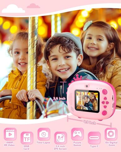 Kids Camera Instant Print 20MP 1080P Kids Digital Cameras for Boys Girls Ink Free Dinosaur Print Camera for Kids Aged 3-10 Toddler Camera for Kids Christmas Birthday Gifts (Green) in Saudi Arabia