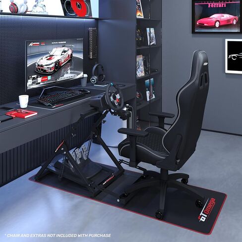 GT Omega Apex Racing Wheel Stand for Logitech Fanatec Clubsport Thrustmaster Gaming Wheel Wheel Mount و Syfter Mount ، TX T500 T300 G29 G920 PS4 Xbox قابلة للطي قابلة للإمالة للتحكم في السباق in Saudi Arabia