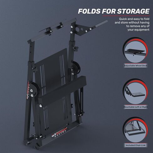 GT Omega Apex Racing Wheel Stand for Logitech Fanatec Clubsport Thrustmaster Gaming Wheel Wheel Mount و Syfter Mount ، TX T500 T300 G29 G920 PS4 Xbox قابلة للطي قابلة للإمالة للتحكم في السباق in Saudi Arabia