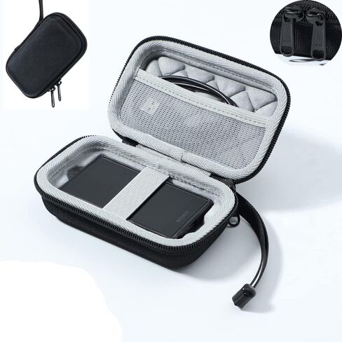 Soft Clear TPU Protective Shell Skin Case Cover for Sony Walkman NW-A300 Series NW-A306 NW-A307 (Clear Black case and Glass) in Kuwait