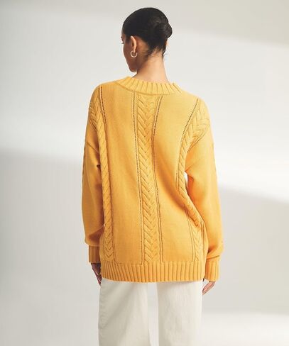 Women Cafe Cotton Cashmere Cable Knit Cardigan, Sangria,Medium in Kuwait