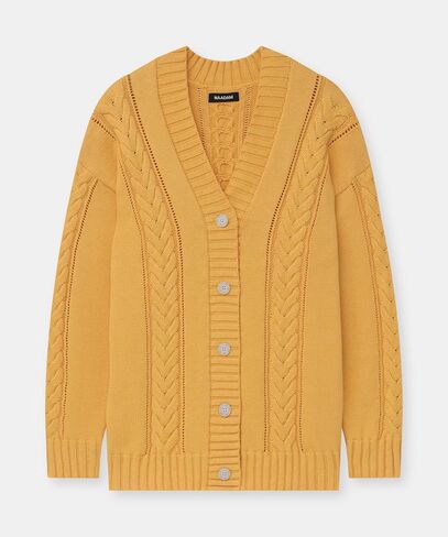 Women Cafe Cotton Cashmere Cable Knit Cardigan, Sangria,Medium in Kuwait