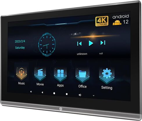 14 بوصة Android12 4K مسند فيديو مشغل مع USB ، HDMI داخل/خارج ، بطاقة SD ، مقبس سماعة الرأس ، مشغل فيديو محمول مع شاشة تعمل باللمس مع Bluetooth ، FM و 2G RAM+32G （2PCS） in Kuwait