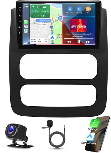 9" 4G+64G Android 13 Car Stereo fit for Dodge Ram 1500 2500 3500 2003 2004 2005 IPS Touchscreen Double Din Car Radio Stereo w/Wireless Carplay Android Auto GPS Navigation WiFi BT SWC Backup Camera Mic in Kuwait