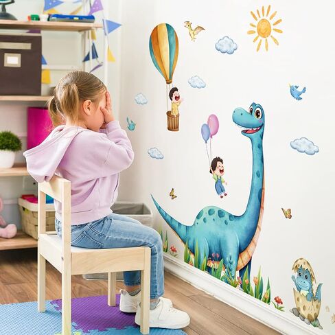 Large Dinosaur Wall Stickers Decals,3D Large Dinosaur Wall Stickers Decoration for Boys Bedroom Baby Kids Nursery Room Classroom Decor in Saudi Arabia