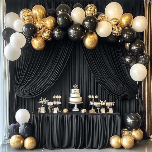 10x10ft Wrinkle Free Dusty Blue Backdrop Curtains for Parties, 2 Panels 5x10ft Silky Polyester Photo Backdrop Drapes Back Drop Cloth for Wedding Birthday Photography Background in Saudi Arabia