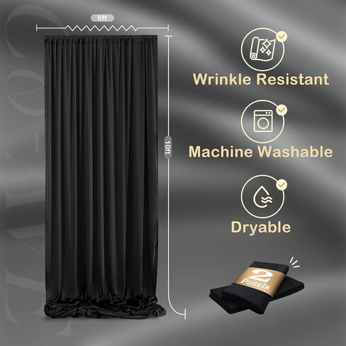 10x10ft Wrinkle Free Dusty Blue Backdrop Curtains for Parties, 2 Panels 5x10ft Silky Polyester Photo Backdrop Drapes Back Drop Cloth for Wedding Birthday Photography Background in Saudi Arabia