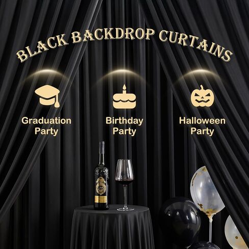 10x10ft Wrinkle Free Dusty Blue Backdrop Curtains for Parties, 2 Panels 5x10ft Silky Polyester Photo Backdrop Drapes Back Drop Cloth for Wedding Birthday Photography Background in Saudi Arabia