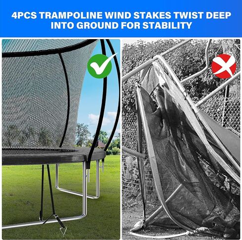 Simple Deluxe Trampoline for Kids with Safety Enclosure Net Wind Stakes 400LBS Weight Capacity 12FT Recreational Trampolines with Ladder Black Outside Net in Saudi Arabia