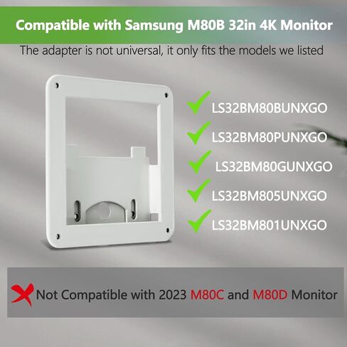 M8 Vesa Mount Adapter Compatible with Samsung M80B Series 32in 4K Monitor for 2022 M8, M80B, 32M80B, 32BM80, LS32BM801，LS32BM80B，LS32BM80G，LS32BM80P（Not Compatible with 2023 M80C and M80D） in Kuwait