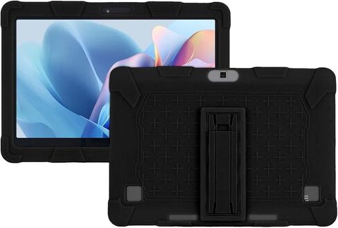 Case for Fusion5 FWIN232 Plus / 232 Pro N5 Tablet 10.1 inch,Soft Silicone Protector Cover,Kids Friendly,Adjustable Stand Tablet Cover,4 Corners Thicken Shockproof,Black in Saudi Arabia