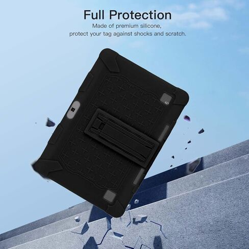 Case for Fusion5 FWIN232 Plus / 232 Pro N5 Tablet 10.1 inch,Soft Silicone Protector Cover,Kids Friendly,Adjustable Stand Tablet Cover,4 Corners Thicken Shockproof,Black in Saudi Arabia