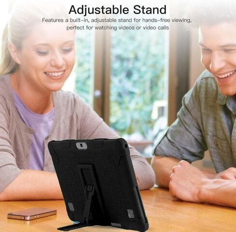 Case for Fusion5 FWIN232 Plus / 232 Pro N5 Tablet 10.1 inch,Soft Silicone Protector Cover,Kids Friendly,Adjustable Stand Tablet Cover,4 Corners Thicken Shockproof,Black in Saudi Arabia