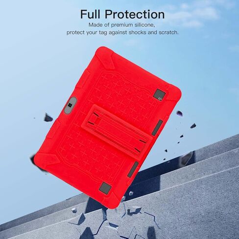 Case for Fusion5 FWIN232 Plus / 232 Pro N5 Tablet 10.1 inch,Soft Silicone Protector Cover,Kids Friendly,Adjustable Stand Tablet Cover,4 Corners Thicken Shockproof,Black in Saudi Arabia