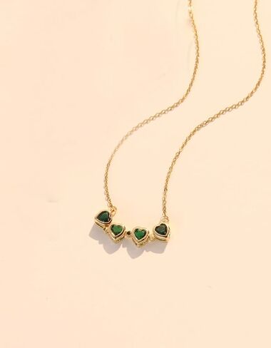 Green 4 Leaf Clover Necklace for Women, Lucky Pendant Chain Necklace Jewelry (rotate) in Kuwait
