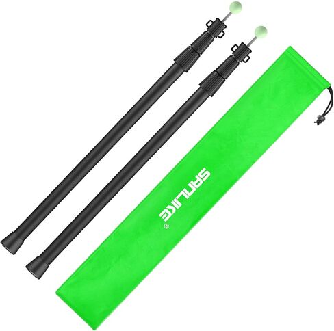SANLIKE Telescoping Tarp Poles Tent Poles, 96" Aluminum Canopy Poles Extendable Pole for Awning Shelter Camping Hiking Backpacking, Newest Luminous Tip Cap Design, Set of 2, Silver in Saudi Arabia