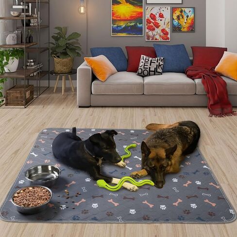 Washable Pee Pads for Dogs, Large 2 Pack 36"x48" Dog Pee Pads Washable, Waterproof Puppy Pads Mat Reusable Fast Absorbent Dog Potty Training Pads, Whelping Pads for Playpen Crate in Kuwait