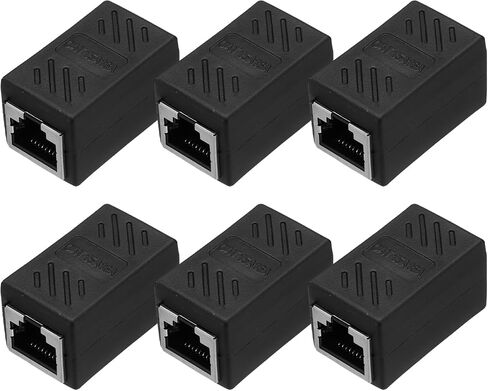 MECCANIXITY 30 Pack RJ45 Ethernet Coupler, Female to Female Cat6 Coupler Ethernet Extension Adapter Network Connector for Cat8/Cat7/Cat6/Cat5e/Cat5,Black in Saudi Arabia