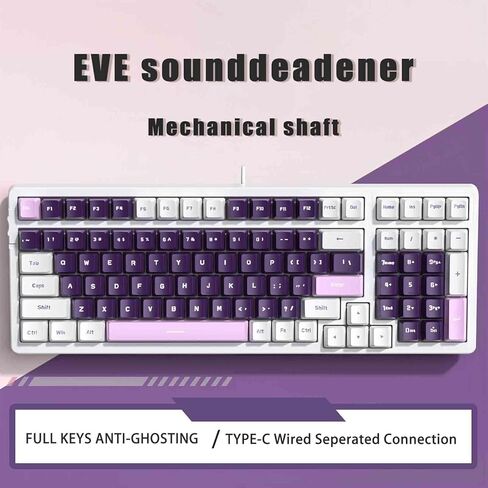 لوحة مفاتيح ألعاب ميكانيكية 100 مفتاح Mechanical ، لوحات مفاتيح مفاتيح حمراء ، إضاءة خلفية RGB ، لوحة مفاتيح سلكية 98 ٪ للعبة والمكتب in Kuwait