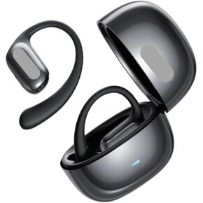 Bone Conduction Wireless Earphones, Over-Ear Headphone, Touch Control, Bluetooth 5.4, IPX5 Waterproof, 48H Playtime, Passive Noise Cancellation, (Black Color)