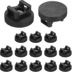 DMiotech 15Pcs Magnetic Zip Tie Mount,31mm Dia Multipurpose Magnetic Cable Clips Organizer Holders Clamps Saddle Type Management Base for Cable Wire Tubing Sleeving Conduit,Black