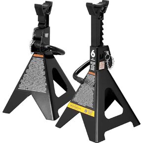 BIG RED AT46002ABR-1 Torin Double Locking Steel Jack Stands, 2 Pack, 6 Ton (12,000 lb), Black