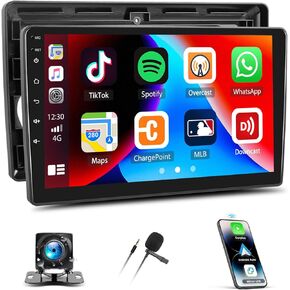 [2+64G] Android 13 Car Stereo for Ford Transit 250 350 Cargo 2018-2024 with Wireless Carplay&Android Auto,10.1 Inch Touch Screen Car Radio with Mirror Link Bluetooth FM/RDS Radio WiFi GPS EQ SWC