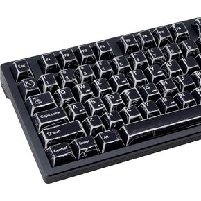 Minimalist Manga Keycaps 136 Keys, Japanese Manga Black Keycap, PBT Dye Sublimation Custom Keycaps, Cherry Profile Keycap Set Fit for 61/64/87/104/108 Cherry MX Switches Mechanical Keyboard