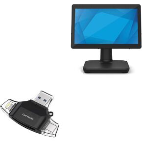 BoxWave Smart Gadget Compatible with Elo 15-inch E-Series 2 - AllReader SD Card Reader, microSD Card Reader SD Compact USB - Jet Black