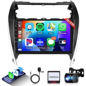 2+64G Android Car Radio Stereo for Toyota Camry 2012 2013 2014 Wireless Carplay Android Auto, 10.1'' Touchscreen Head Unit with Bluetooth GPS Navigation Mirror Link WiFi FM/RDS EQ Backup Camera SWC