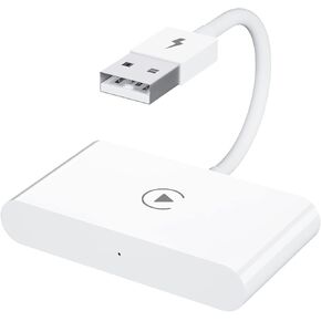Wireless CarPlay Adapter 2025 Upgrade for Apple Convert Wired to Wireless CarPlay Dongle Plug & Play Fit for Cars from 2015 for iPhone iOS 10+ (White)