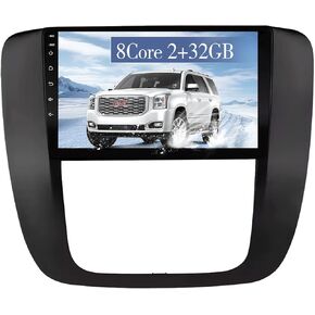 9''Car Stereo Radio for GMC Sierra/Yukon2007-2013,Chevy Tahoe2007-2013/Chevy Silverado2010-013,Car Head Unit with Backup Camera,Touchscreen with Carplay Android Auto, Fm/Am,Bluetooth, GPS