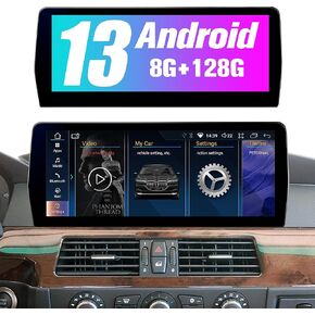 Stereo for E60 E90 CCC: 128G Car Radio Android System Head Unit with Wireless Bluetooth Carplay for BMW E61 E63 E64 E91 E92 E93 2005-2008, 8.8" Aftermarket Touch Headunit Screen with Backup Camera GPS