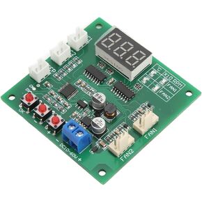 DC10 to 60V 2 Channel 4 Wire Fan PWM Temperature Speed Controller Noise Reduction Module Governor Module Internal Fans Components