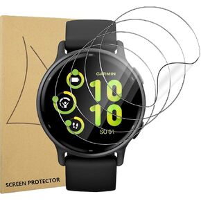 6 Pack Anti-Scratch Film for Garmin Vivoactive 5 Screen Protector, TPU Flexible Film, HD Clear
